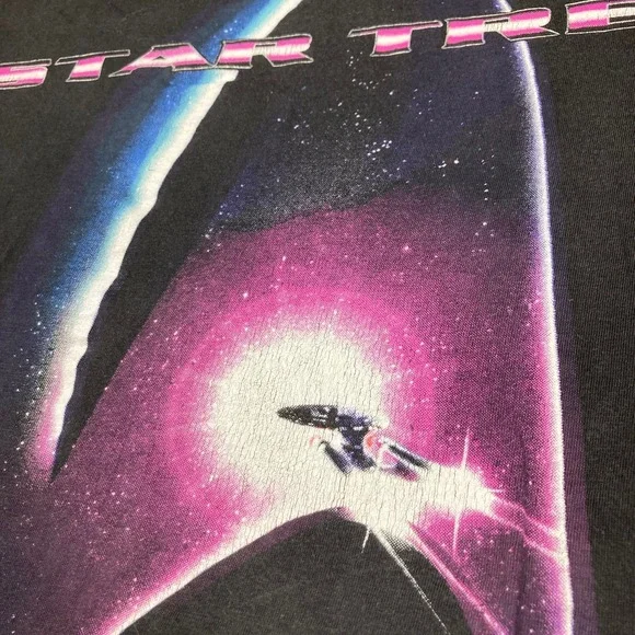Vintage Star Trek Generations Shirt Mens M Black 1994 Movie Promo Logo 90s Tee